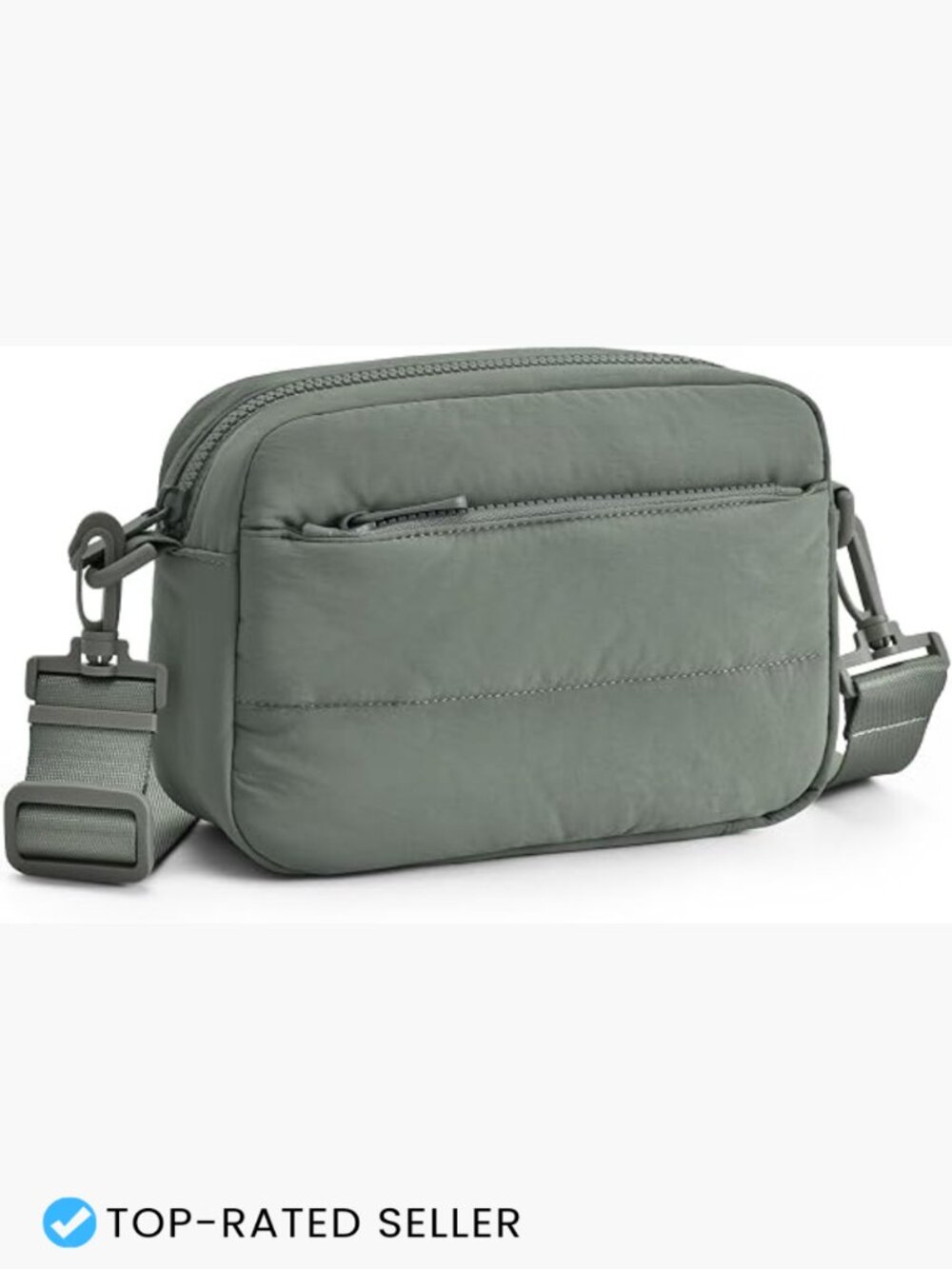 Puffer Crossbody Bag Small Quilted Nylon Shoulder Purse RFID Blocking Travel
